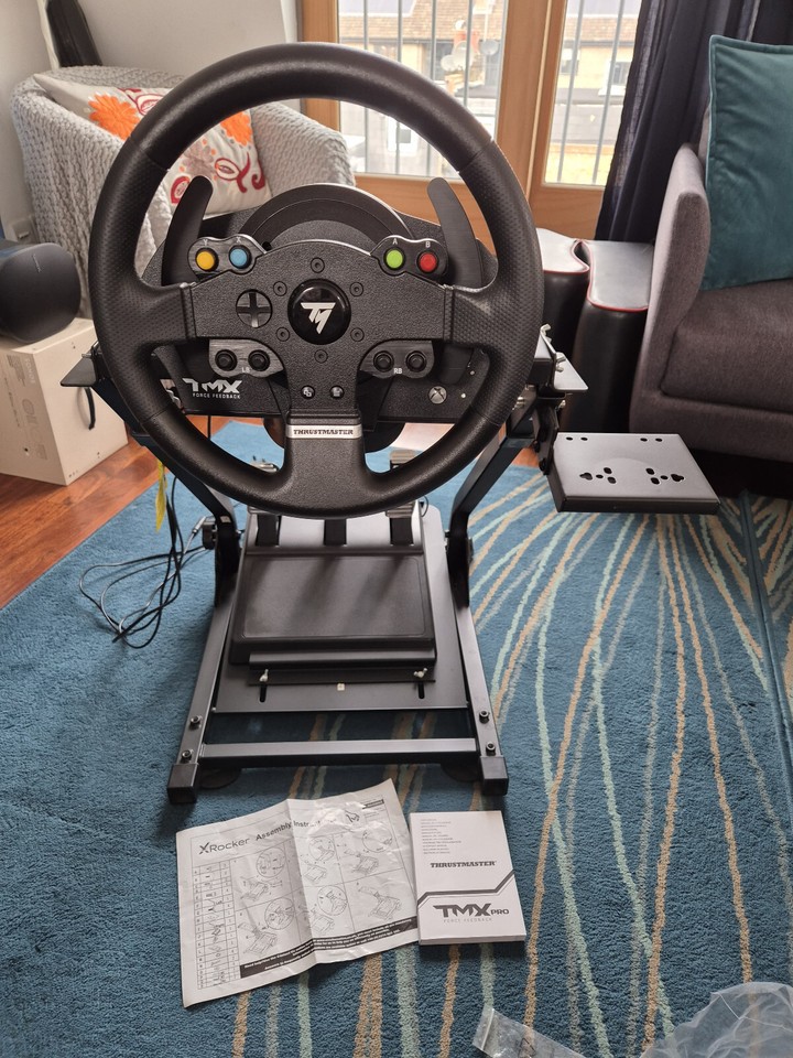 Thrustmaster TMX Pro with T3PA pedals and racing stand and rocking