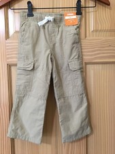 NWT Gymboree Boys Pull on Pants Khakis Jersey Lined cargo pants 2T,3T