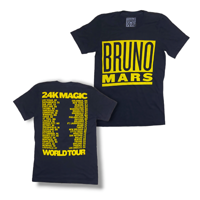 Bruno Mars 24k Magic World Tour 2017 Double-Sided Licensed