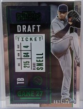 Blake Snell 062/299 GREEN Draft Ticket - Contenders 2020. Tampa Bay Rays #93