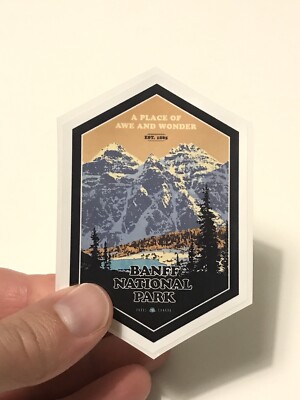 Canada Park Sticker | Banff National Park 3.5 X 2.375 