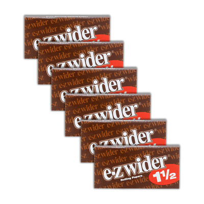 ez wider Rolling Paper 1 1/2 Cigarette Papers (1.5) 144 Leaves (6 Booklets)