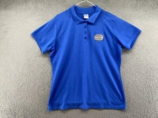 Proudly Wisconsin Cheese Embroidered Women’s Blue Polo Shirt in Size XL WI