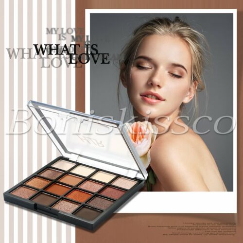16 Colors Eyeshadow Palette Nude Tone Shimmer Matte Long Lasting Cosmetic Makeup - Picture 10 of 33