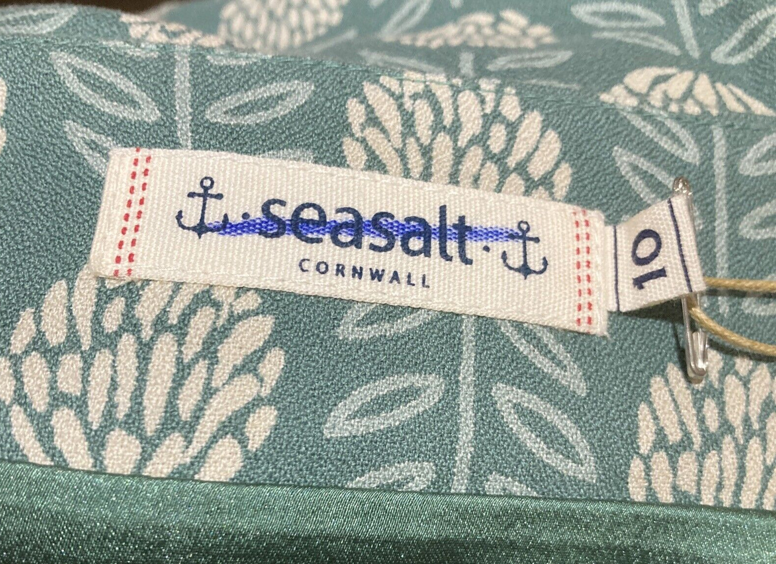 Seasalt  "Morish's Beach Skirt" Cotton Crepe Lined Floral Skirt Size 10 UK, BNWT 12