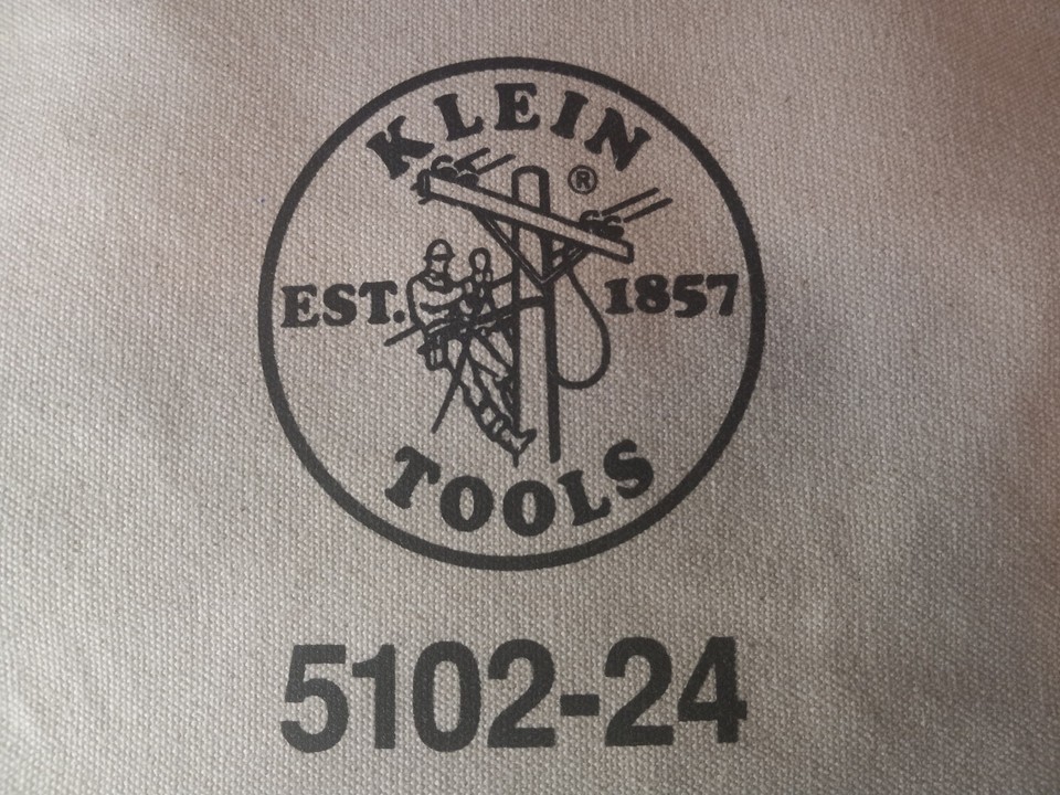 Large Klein 510224 Heavy Duty Canvas 24" Tool Bag Leather Handles new