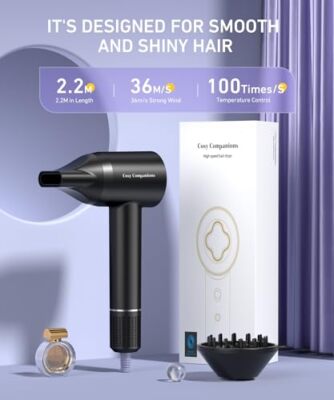 Hair Dryer - 150000 RPM High-Speed Brushless Motor Negative Ionic