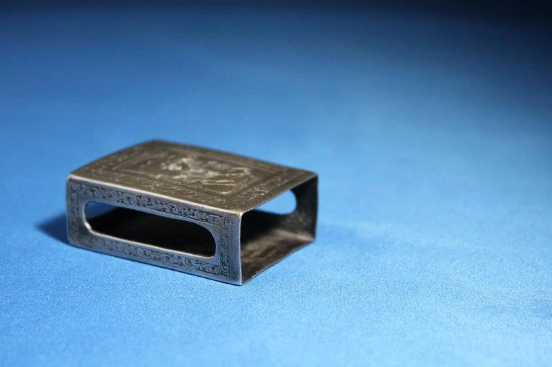 Antique Middle Eastern Silver Match Safe Box , 19th C. - Image 4 of 4