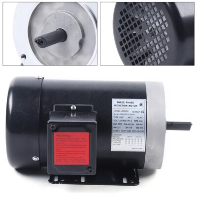 #ad 2 HP 3 Phase Electric Motor 3450 RPM 56C Frame TEFC 230 460V Premium Efficiency $186.53