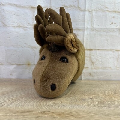 Stuffed Animal House Moose Head Wall Mount Plush Faux Taxidermy