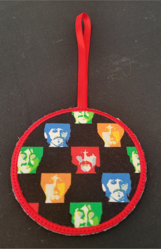 Beatles fabric ornament handmade