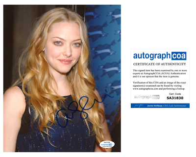 アマンダ・セイフライド（セイフリッド）サイン　オートグラフ　8×10インチ Amanda Seyfried Sexy Autographed Signed 8x10 Photo ACOA 2020-6 | eBay