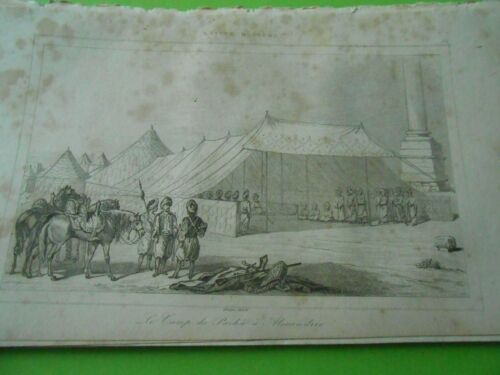 Gravure 1848 - Egypte Moderne Le Camp du Pacha à Alexandrie - Bild 1 von 1