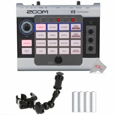 Zoom V3 Vocal Processor + Zoom HRM-7 Handy Recorder Mount | eBay