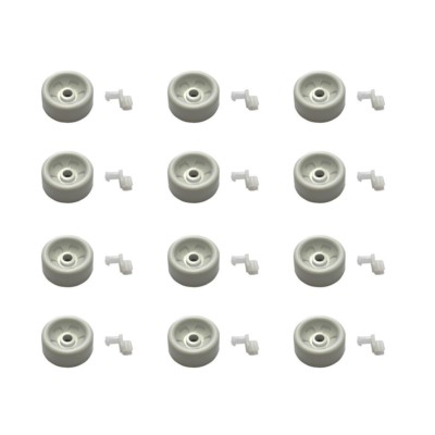 Kit Rulli Porta Lavastoviglie GE – 4 Pezzi (WD12X271, AP2039084, PS259136) – QRInnovations, Bianco