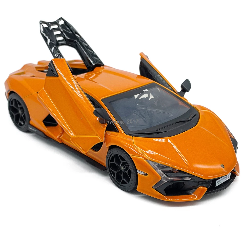 1/32 Scale Lamborghini Revuelto Model Car Metal Diecast Toy Vehicle Kids Orange - Image 4 of 4
