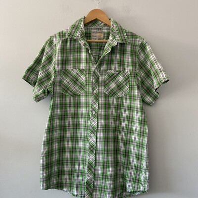 Craghopper Solarshield Shirt Medium Men s Green Checked Outdoors Hiking