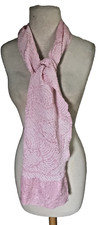 Pink Japanese Crinkled Silk 'Chirmen' Scarf