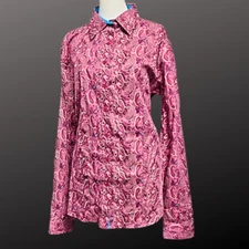 Royal Highness Equestrian Western Show Shirt Berry Paisley 3XL NWT 
