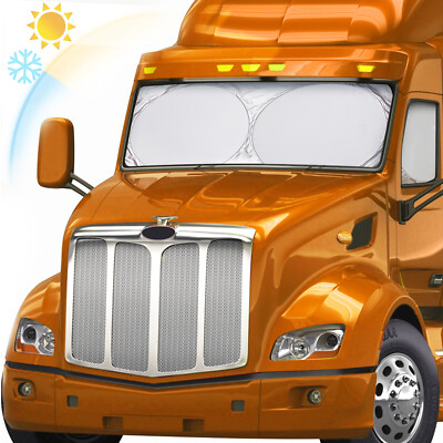 For Peterbilt 579 587 Semi Truck Windshield Side Window Sun Shade UV Block Cover
