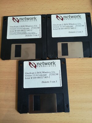 NETWORK VirusScan DOS Win 3.1x V3.1.4 Corporate 049 980327 803-2 1998