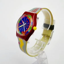 Unisex SWISS Vintage 1993 ALARM Watch SWATCH "Fandango MusiCall". Design Mendini