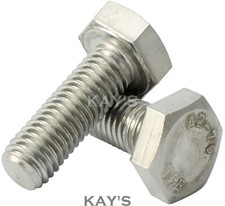 1/4" 5/16" 3/8" 1/2" UNC SET SCREWS FULLY THREADED HEX BOLTS A2 STAINLESS STEEL
