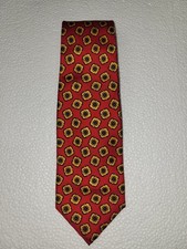 VTG ROBERT TALBOTT Mr. Wicks Red Gold Flower Geometric Necktie Made in USA