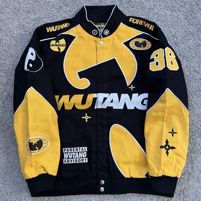 🔴Wu-Tang Jacket Size XL Black Yellow Wu-Wear Racer Brand New
