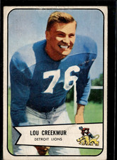 1954 Bowman Football Lou Creekmur #85 Detroit Lions Poor Creased Short Print-SP