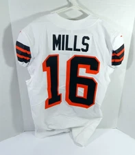 2021 Cleveland Browns Bryan Mills #16 Game Issued White Jersey 1946 75th 40 778