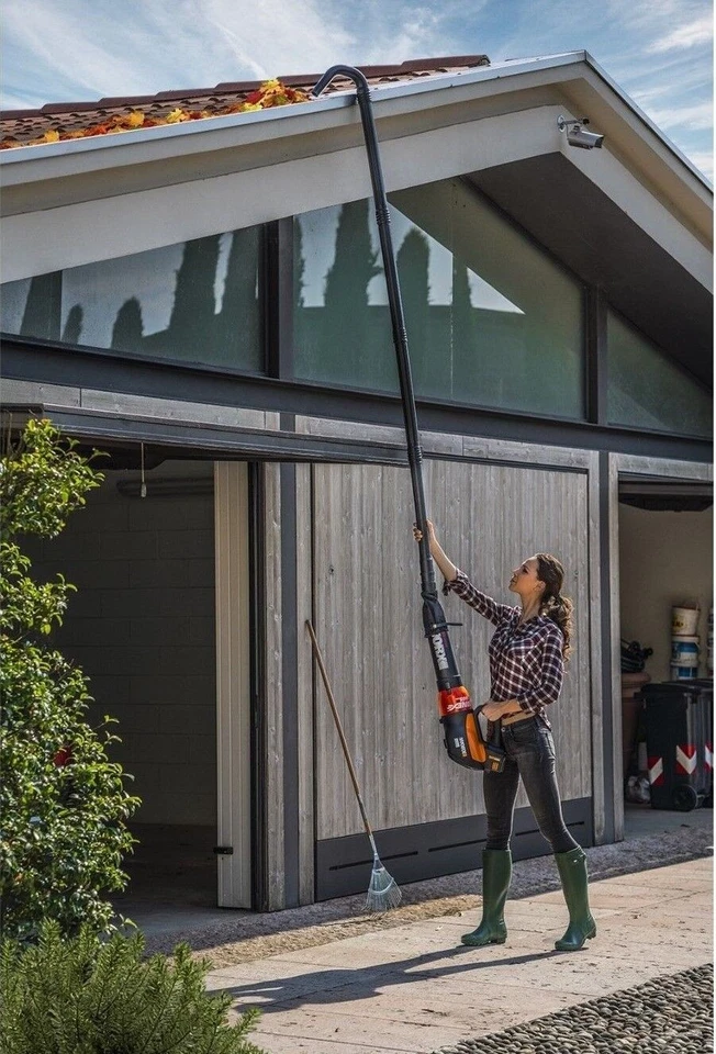 Kit de limpieza de canalones de ajuste universal WORX WA4094 con alcance de 11 pies para sopladores de hojas-OB Foto 3 de 4