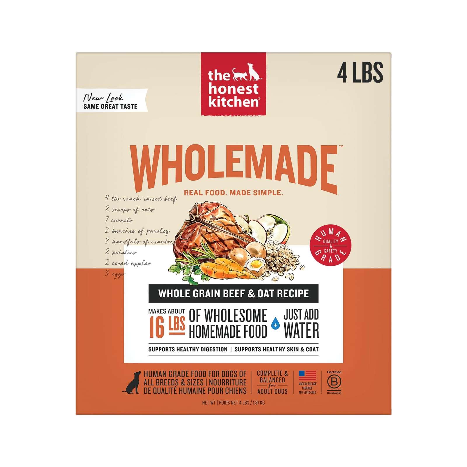The Honest Kitchen Human Grade Wholemade&trade; Dehydrated Dog Food, Whole Grain Be...