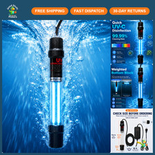 20W UV Pond Light with Timer - Submersible Water Clarifier for 100-1000 Gallons,
