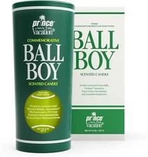 Prince Vacation Tennis BALL BOY Scented  soy-blend Candle balls & cucumber