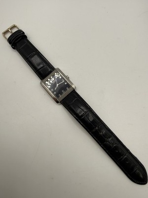 Citizen Eco-Drive Tank E030-H45118 Black Dial Fresh Capacitor Runs Great