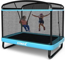 6FT Toddler Rectangle Recreational Trampoline with Swing  Enclosure Safety Net