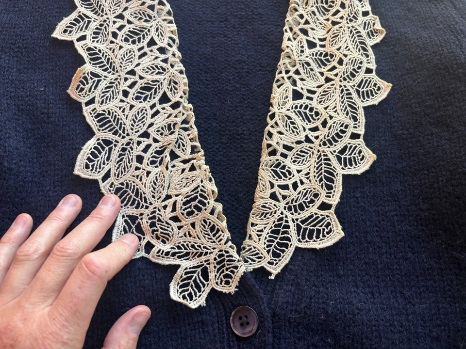 Vintage Nordstrom Ropa Deportiva Individualista Mediano Cárdigan Suéter Azul Marino  Foto 2 de 4