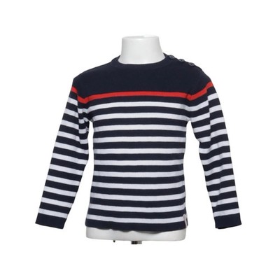 Vertbaudet, Strickpullover, Größe: 104, Blau/Weiß/Rot, Acryl/Baumwolle #E8i