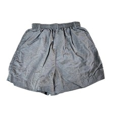 Lands End Swim Trunks Mens Small Gray Mesh Lined Elastic Waist Shorts USA