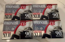 Lot Of 4 New SEALED Maxell XLII 90 Minute Auto Cassette Tapes IEC Type II Japan