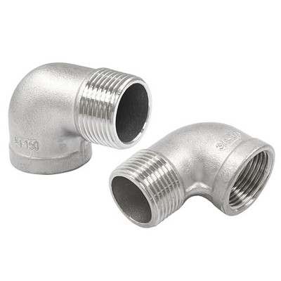 2Pcs 304 Stainless Steel 90 Degree Elbow 3/4'' NPT Threaded Pipe Fitting Female X