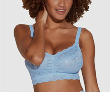 Cosabella Ultra Curvy Sweetie Bralette Blue Lace Wireless Bra XS NWT Soft