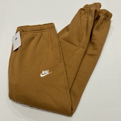 Nike Sportswear Club Fleece Tapered Joggers Brown BV2737-224 Mens Sz Medium