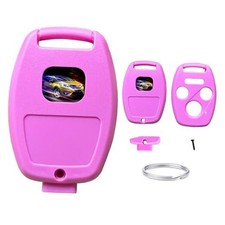 EJOAOJE Replacement for Honda Key Fob Shell Cover fits for Honda 4Button 1Pink