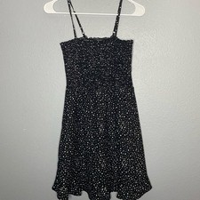 Forever 21 Black and White Speckled Polka Dot MIDI Dress Size XS