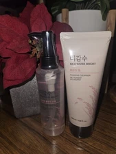 The Face Shop Rice Water Bright Foaming Cleanser + Cleansing Oil Duo |2-Step Set