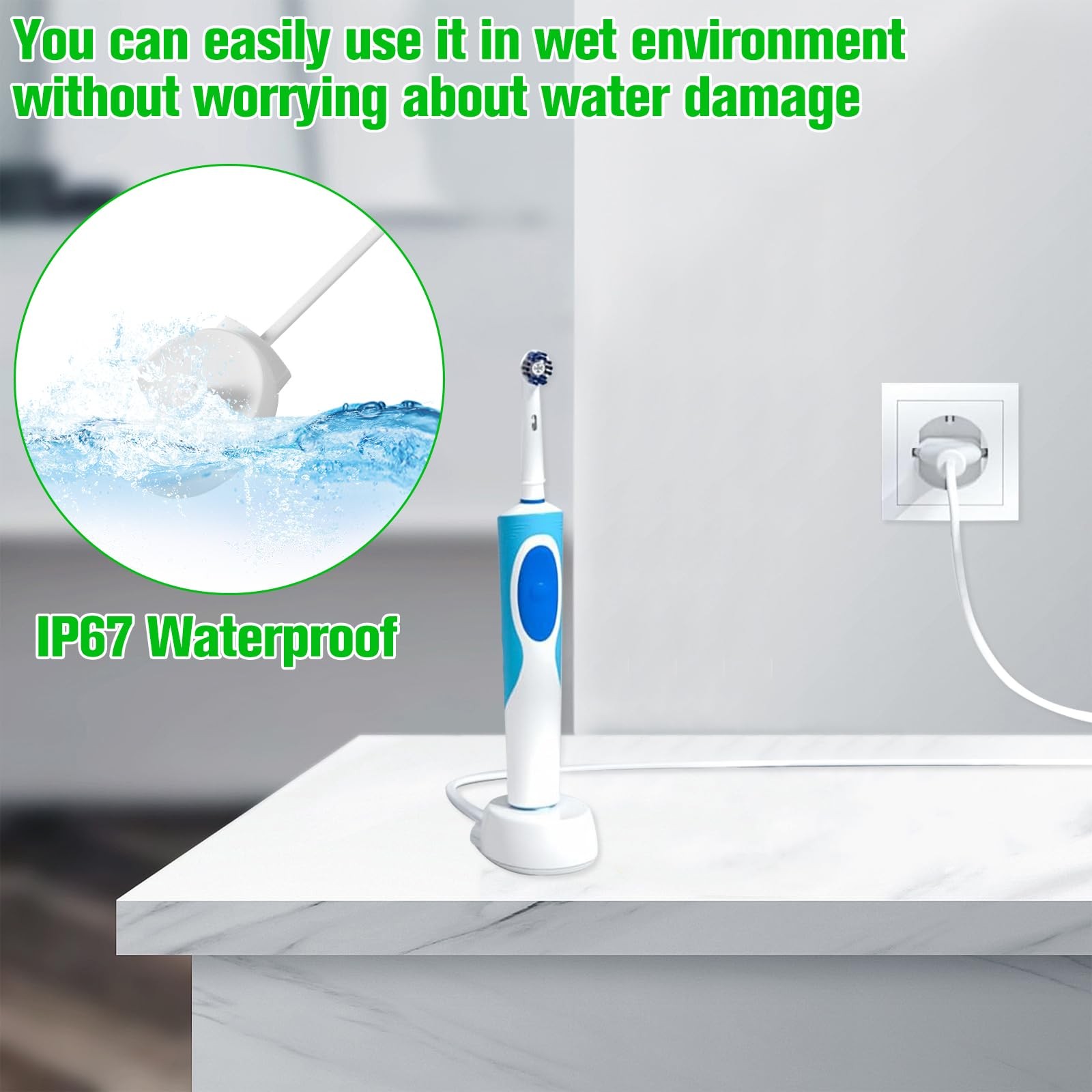 Étui de brosse à dents électrique rigide pour protéger le chargeur - 4