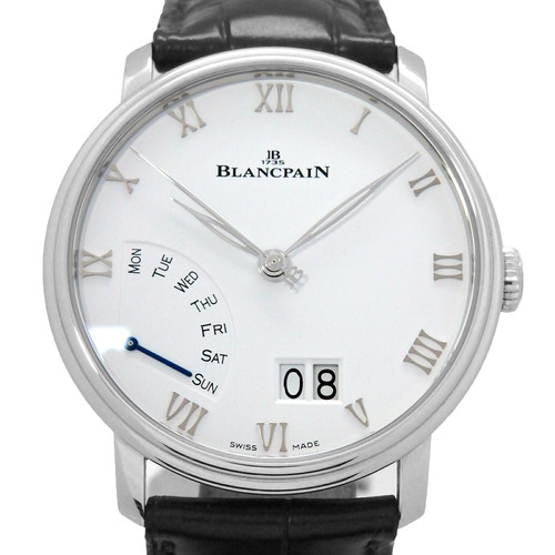 Blancpain Villeret Grande Date 6668-1127-55B 40.5 mm White Dial