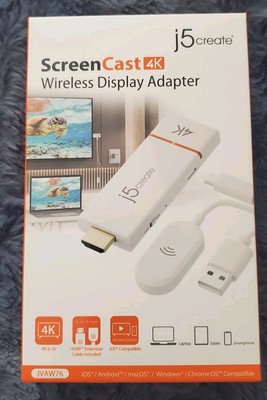J5 Create Screencast 4K Wireless Display Adapter Brand New In Box! 